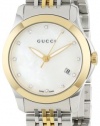 Gucci Women's YA126513 Gucci timeless Steel and Yellow PVD White Dial Watch