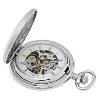 Charles-Hubert, Paris Satin Finish Mechanical Pocket Watch