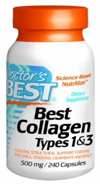 Doctor's Best Collagen Dietary Supplement, Types 1 and 3, 240 Count