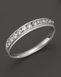 Diamonds in a 14K white gold ring.