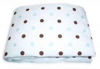 American Baby Company 100% Cotton Percale Fitted Portable/Mini Crib Sheet, Blue Dots