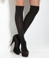 DKNY Microfiber Knee Highs, One Size, Black