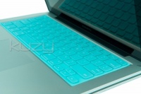 Kuzy - Solid Coral Blue Keyboard Silicone Cover Skin for MacBook / MacBook Pro 13 15 17 Aluminum Unibody (fits MacBook with or w/out Retina Display) / Macbook Air 13