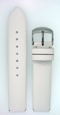 JP Leatherworks Leather Watchband Fits Philip Stein Large Size 2, 20mm White With Spring Bars