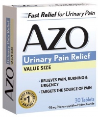 AZO Standard Urinary Pain Relief Tablets, 30-count Boxes (Pack of 3)