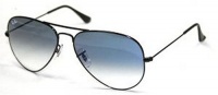 Ray Ban RB3025 Large Aviator Sunglasses - 002/3F Black (Crystal Gradient Light Blue Lens) - 58mm