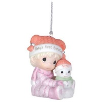 Precious Moments , 2011 Dated Ornament Baby's First Christmas Girl