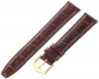 Voguestrap TX45318HN Allstrap 18mm Honey Regular-Length Tile Crocodile Calf Watchband, Gold buckle