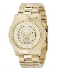 A luminous timepiece look from Michael Kors.