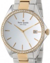 Kate Spade Watches Women's 1YRU0175 Large Two Tone Seaport Crystal Bezel Watch