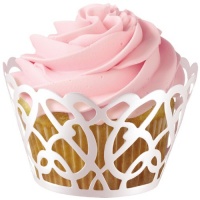 Wilton 415-0182 Wilton Pearl Swirl Cupcake Wraps, 18-Pack