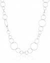 Sterling Silver Open Circle Link Necklace, 36