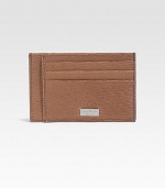 A wrinkled leather style with six credit card slots.Six credit card slotsLeather3W X 4HMade in Italy