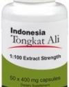 Indonesia Tongkat Ali Extract (100:1 extract strength) - 50 capsules - Natural Testosterone Booster [also known as Longjack or Eurycoma Longifolia Jack]