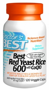 Doctor's Best Best Red Yeast Rice 600mg with Coq10, 120-Count