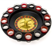 Shot Glass Roulette - Drinking Game Set (Comes With 2 Balls and 16 Shot Glasses)