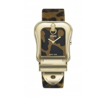 Fendi B. Fendi Large Animal Print Dial & Strap Gold Plated Quartz Watch - F375122