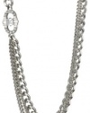 ABS By Allen Schwartz Chain Reaction Silver-Tone Multi Row Necklace