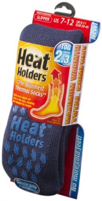 Heat Holders Mens Slipper Heat Holders, Deep Blue, US Shoe Size 7-12, 1 Pair