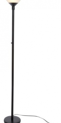 Adesso 7500-01 Aries 73-Inch Torchiere-Style Incandescent Floor Lamp, Black