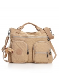 Kipling's latest entry into the strong-yet-beautiful category is the Adomma: sturdy, spacious, with tons of functionality and Kipling's distinctive crinkled fabric treatment.