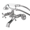 Kingston Brass KS265C Clawfoot Tub Wall Mount Faucet, Polished Chrome