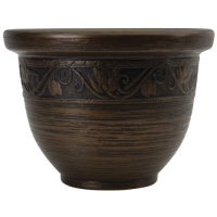 Listo ZEA16001P54 Glaze Resin Planter, Celtic Bronze, 16-Inch Width