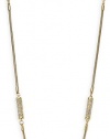 Michael Kors Glam Classics Long Pavé Barrel Station Necklace, Gold