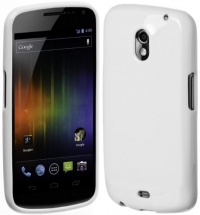 Cimo Gloss Back Case Flexible TPU Cover for Samsung Galaxy Nexus - White