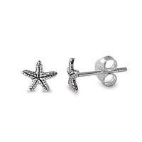 Sterling Silver StarFish Stud Earrings - 5mm