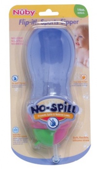 Nuby 14 oz Flip-It Leak Proof Straw Bottle