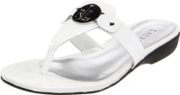 Lauren Ralph Lauren Women's Kalana Thong Sandal,Royal White Soft Patent,8 M US