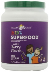 Amazing Grass Kidz Superfood 100 Servings, Berry, 21-Ounce