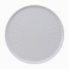 Modern in design with a raised circular pattern, made from French Limoges Porcelain. Dishwasher and microwave safe.