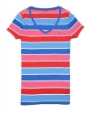 Tommy Hilfiger Women V-neck Multi Stripes T-shirt