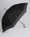 For rainy day style infused with British appeal, take cover under Burberry's luxe logo-printed umbrella.