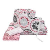 Dwellstudio Crib Set, Zinnia Rose