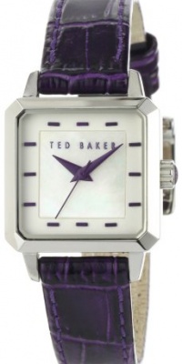 Ted Baker Women's TE2061 Right on Time Classic Square Diamond Cut Case Analog Watch