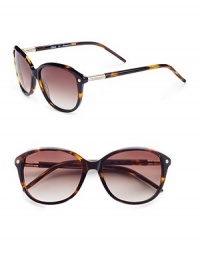 THE LOOKModified cat's eye style Acetate framesLogo accented temples UV protectionSignature case includedTHE COLORTortoise with brown gradient lensesORIGINMade in France