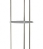 Adesso 3666-22 Holden Shelf Floor Lamp, Satin Steel Finish