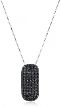 Elizabeth and James Saddle Collection Black Sapphire Sterling Silver Saddle Pendant Necklace