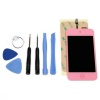 Touch 4th Gen LCD Digitizer Glass Screen Assembly, Home Button, Tools and Adhesive-Hot Pink