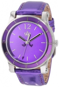 Juicy Couture Women's 1900840 HRH Purple Mirror-Metallic Leather Strap Watch