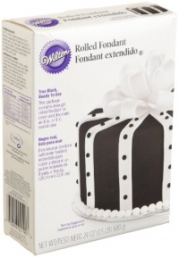 Wilton Ready-to-Use True Black Rolled Fondant, 24-Ounce