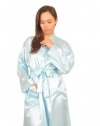 Satin Charmeuse Long Robe/Gown, Solid Aqua Color, Sizes (M,L,XL), Up2date Fashion Style#Gwn12-AQ (Medium)