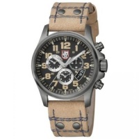 Luminox Atacama Chrono Alarm  Watch - Black Dial, Tan Leather Strap 1845