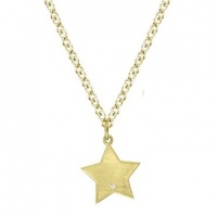 Meira T 14K Yellow Gold Baby Star Charm Accented With Pave Diamond Necklace