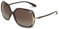 Marc by Marc Jacobs Women's MMJ115PS Polarized Rectangular Sunglasses,Dark Havana Frame/Brown Lens,One Size