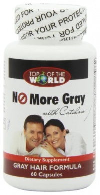 Top of the World No More Gray with Catalase, Gray Hair Formula,  60 Capsules