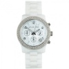 Michael Kors Women's White Ceramic Link Bracelet Quartz Chronograph Crystal MK5188